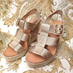 COACH Signature "Maryanne" Wedge Sandals Sz.8